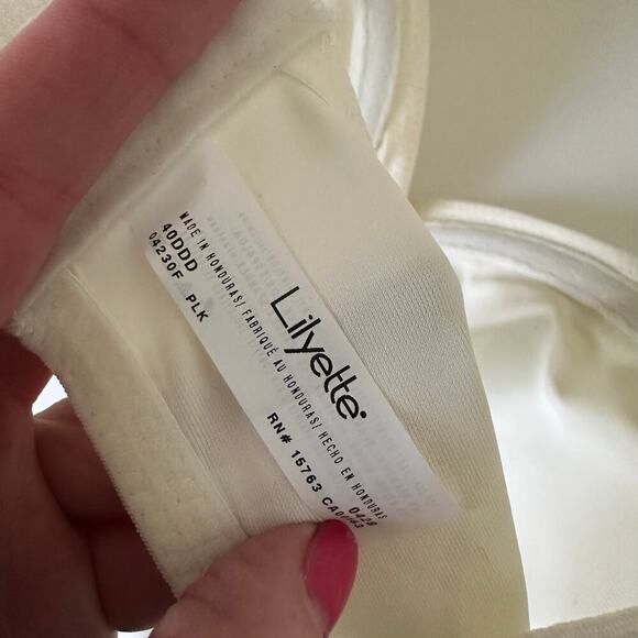 NWT Women’s Lilyette Minimizer Bra Ivory Lace 40DDD - Picture 5 of 5